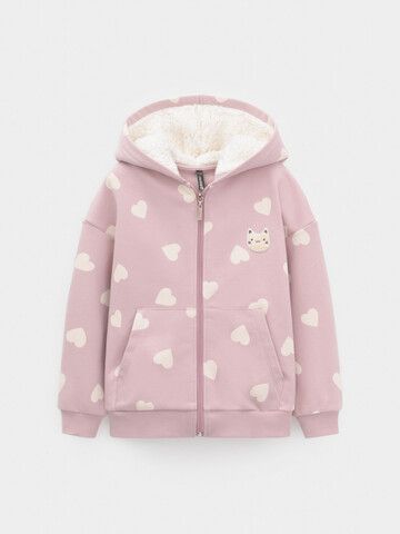 джемпер  для девочки  КР 302826/розовый лед,сердечки к599