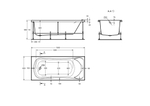 Акриловая ванна Roca BeCool 180x80 с отверстиями для ручек, ZRU9302782