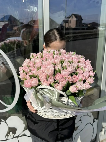 101 тюльпан в корзине коллекция Spring 26