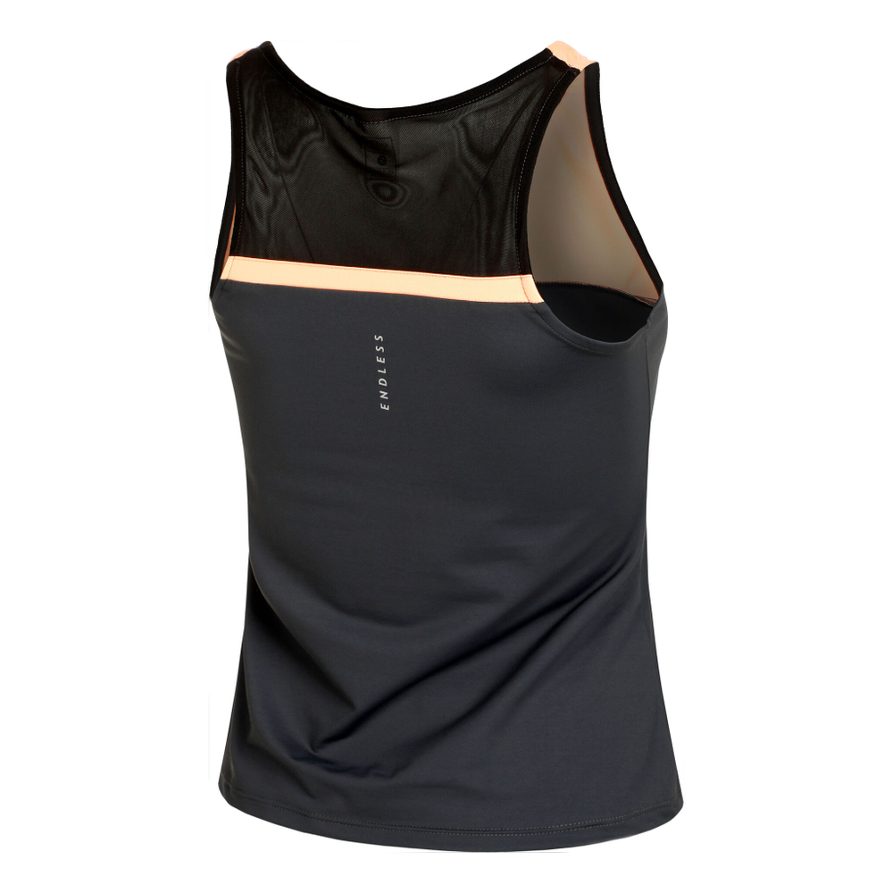 Женская теннисная майка Endless Lace Tank Top Women - Black, Apricot