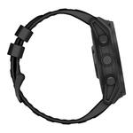Спортивные часы Garmin tactix 8, 51 мм, Solar, Elite, чёрный нейлоновый ремешок, чёрный силиконовый ремешок Безель из титана, дисплей Solar со стеклом Power Sapphire. Нейлоновый ремешок и силиконовый ремешок с классическими застёжками — на запястье обхват