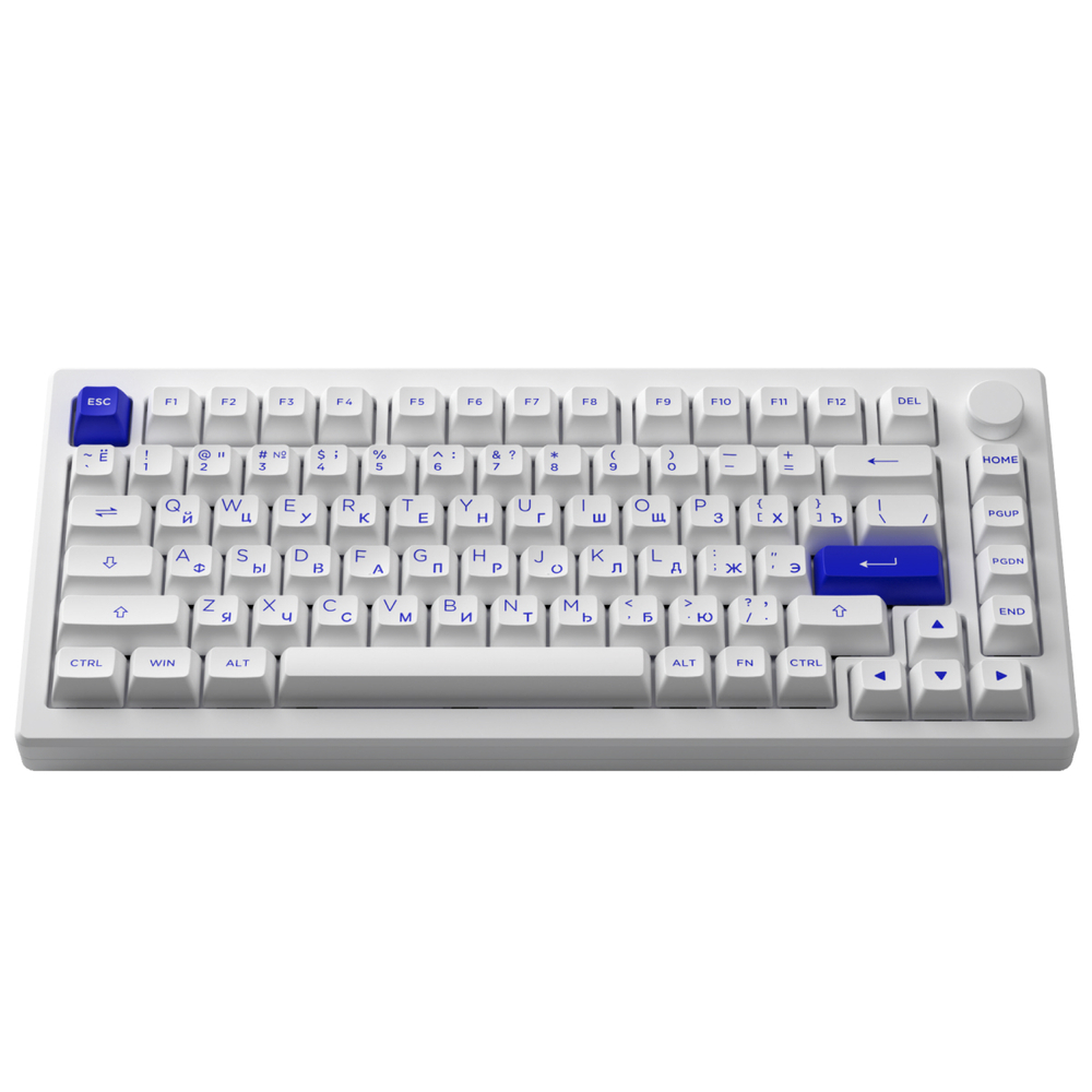 AKKO MOD007B PC Blue&White 3 Modes RGB Hot Swap  Akko V3 Piano Pro Switch,ASA profile keycap