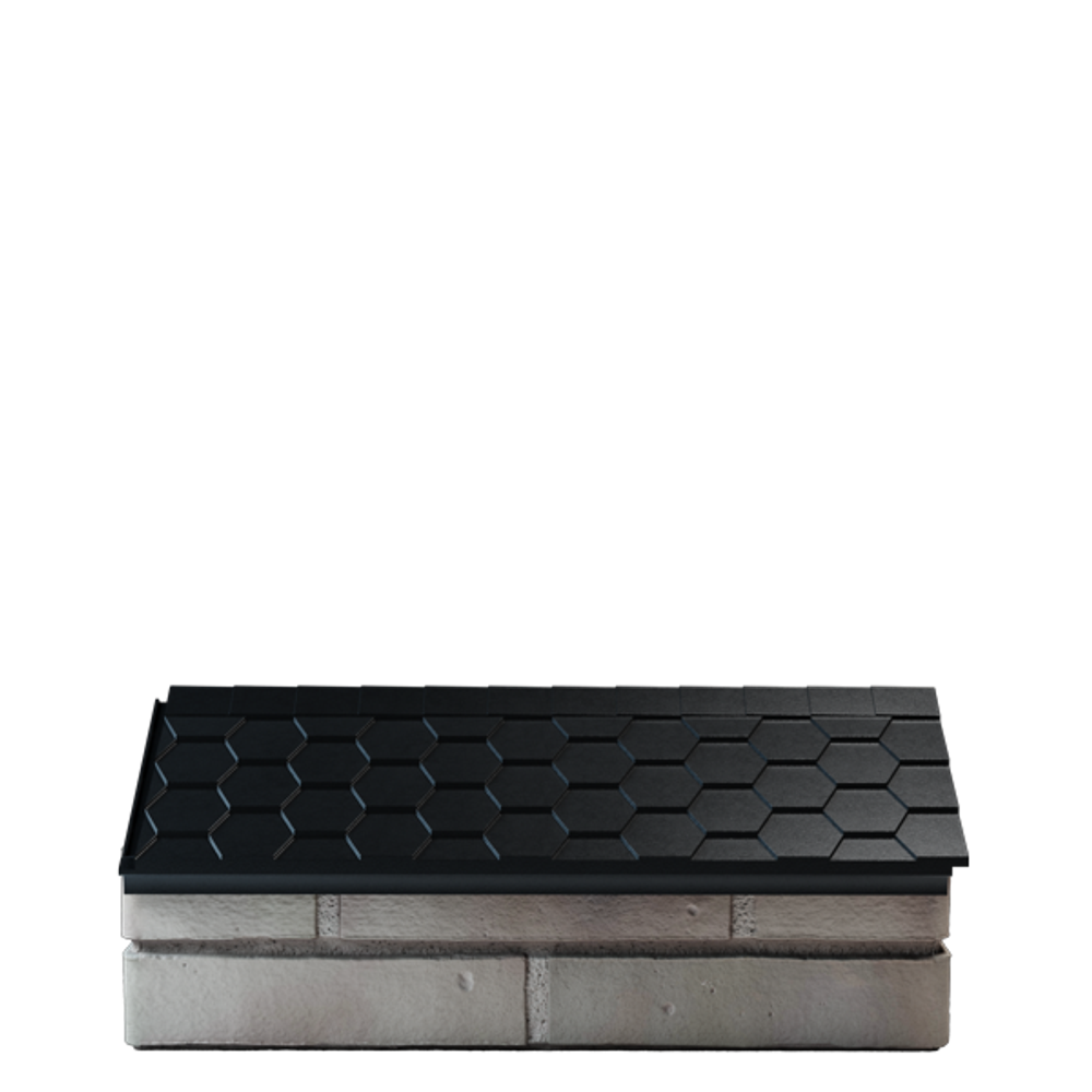 Парапет полимеркомпозитный Everest 250*510 (1 кирпич) черный