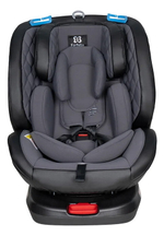 Автокресло детское ISOFIX YB102A NEW (Тёмно-серый/экокожа Dark grey/Black PU)