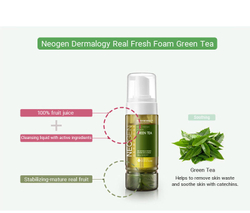 Neogen Dermalogy Real Fresh Foam Cleanser Green Tea успокаивающая пенка для умывания с зелёным чаем