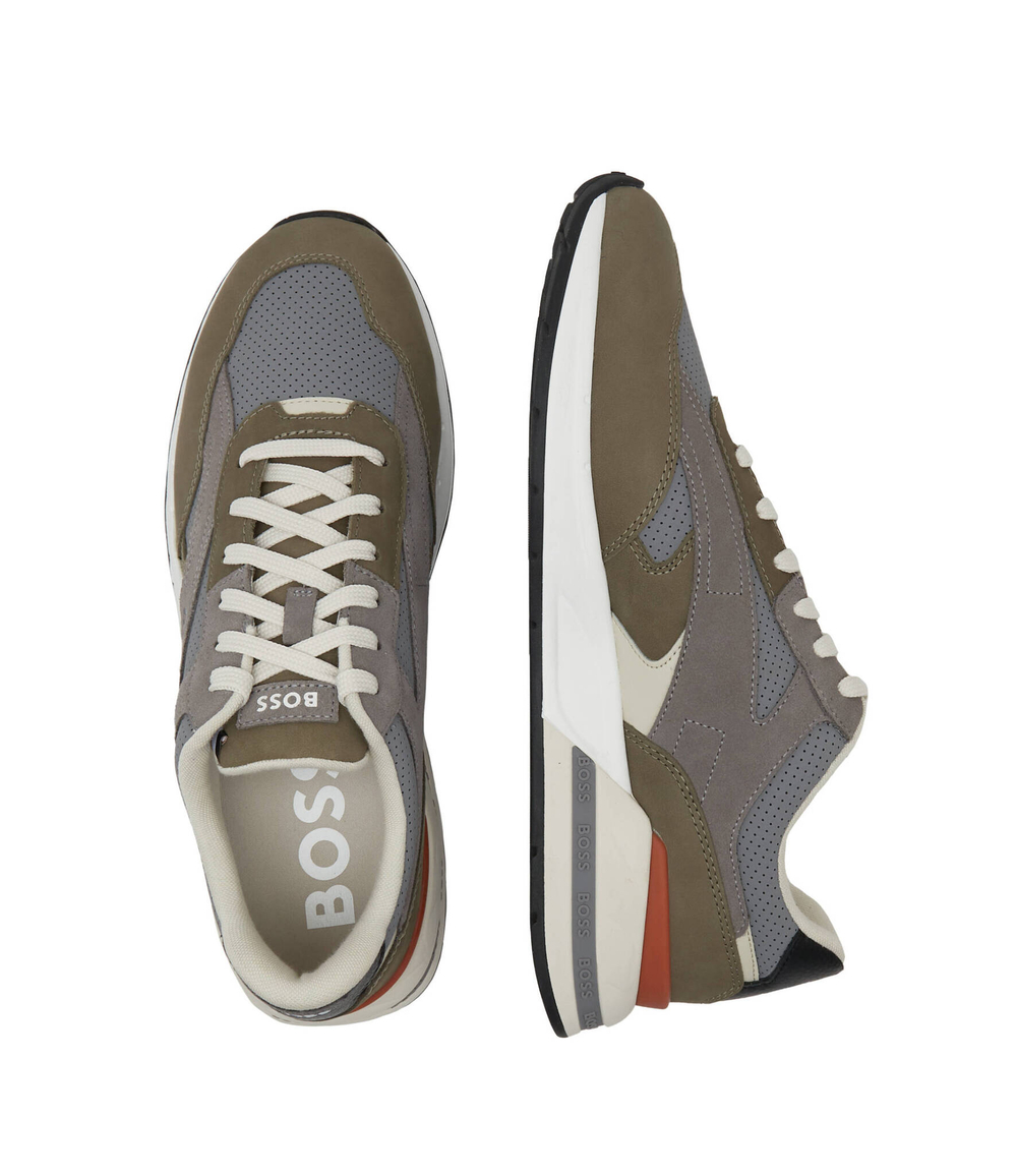 Кроссовки Kurt_Runn_nupf BOSS BLACK - хаки(50498901)