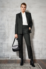 3861 Брюки женские (графитовый жаккард)