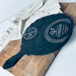 Lenardi 232-028 Сервировочная доска/блюдо 39см для сыра BLACKWOOD в под.уп.(х16)Фарфор