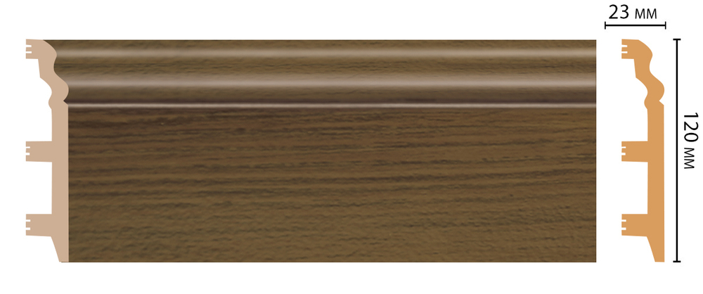 Плинтус напольный DECOMASTER D233-88 ШК/8 (120*23*2400мм)