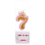 Свеча для торта Цифра Корона «7» 10 см