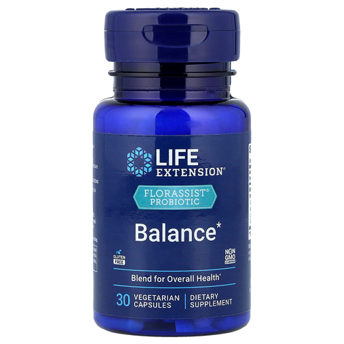 Life Extension, FLORASSIST® PROBIOTIC, баланс, 30 вегетарианских капсул