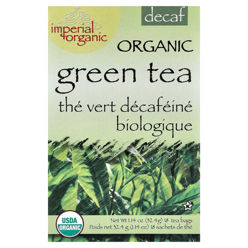 Uncle Lee's Tea, Imperial Organic, зеленый чай без кофеина, 18 чайных пакетиков, 32,4 г (1,14 унции)