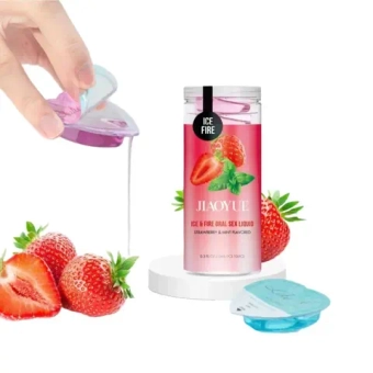 Жидкость для орального секса Jiao Yue (клубника / ментол), 10 мл на водной основе