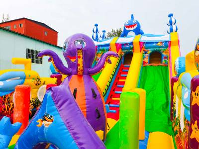 Коммерческий надувной батут «В гостях у моря 4», 10*5*5 м