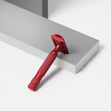 Т-образная бритва (станок) Rockwell 6S, нержавеющая сталь, красная