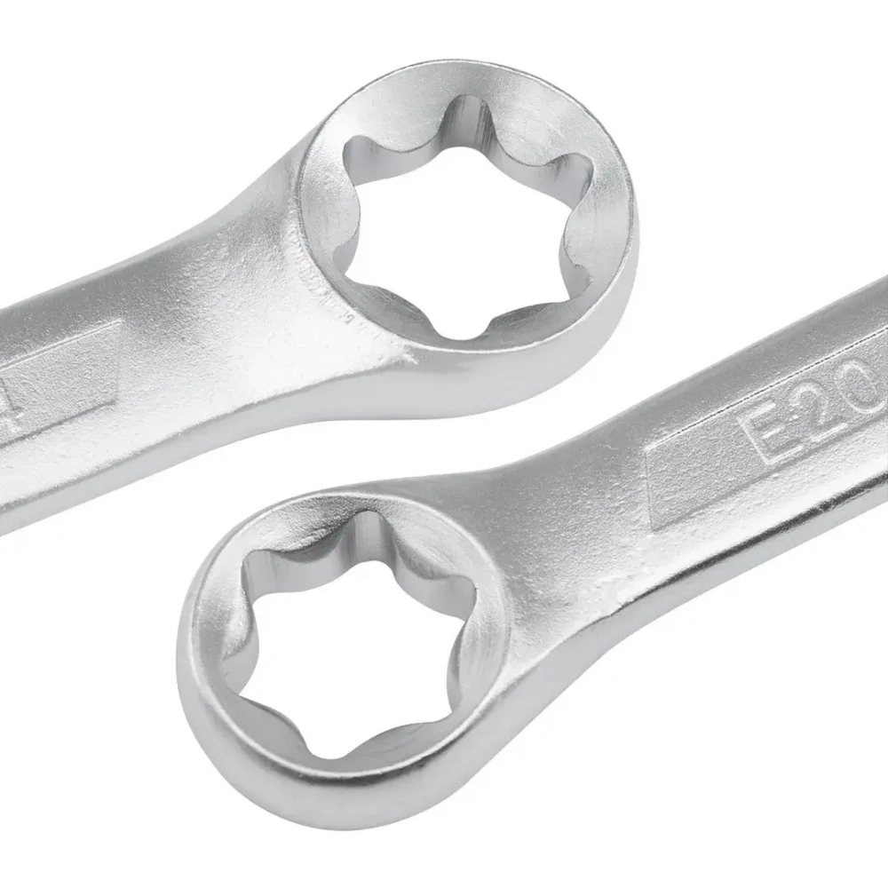 Ключи накидные Е-профиль, набор 4пр. DISEN DS-KTE605P