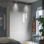 Пара раздвижных дверных рам - IKEA HOKKSUND /ХОККСУНД ИКЕА, 150х236 см, серый