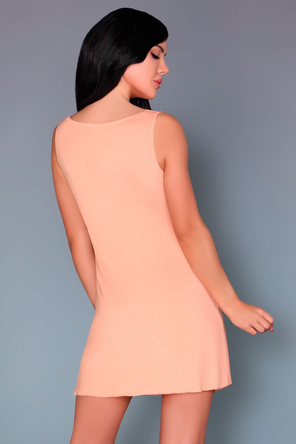 Нежная сорочка из вискозы Olympen (Размер: L-XL) (Цвет: персиковый)