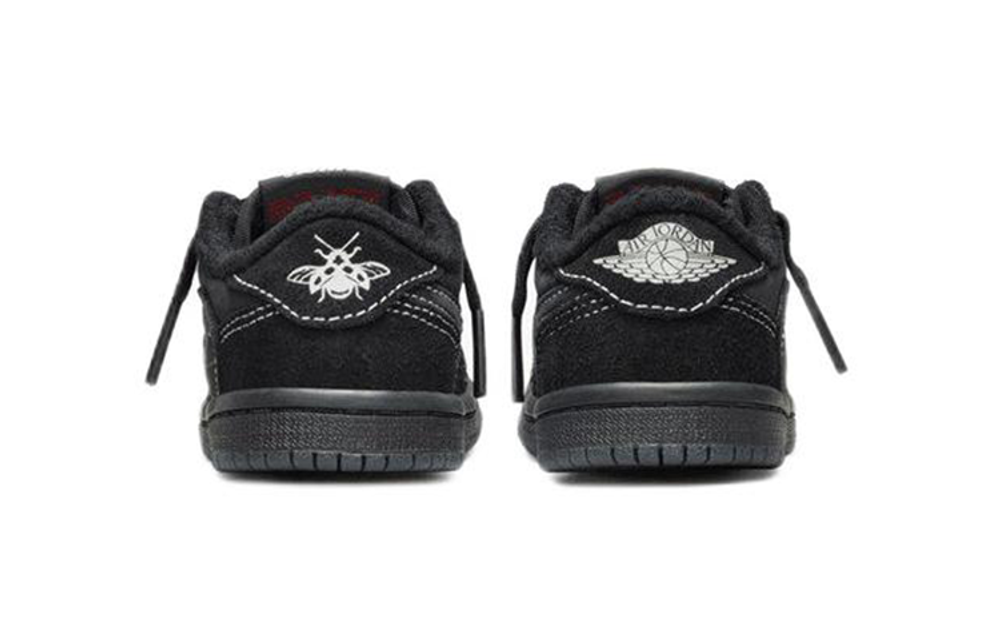 Baby Travis Scott x Jordan Air Jordan 1 Retro Low OG Sp trend barb shock absorption non-slip wear-resistant low-cut retro basketball shoes black