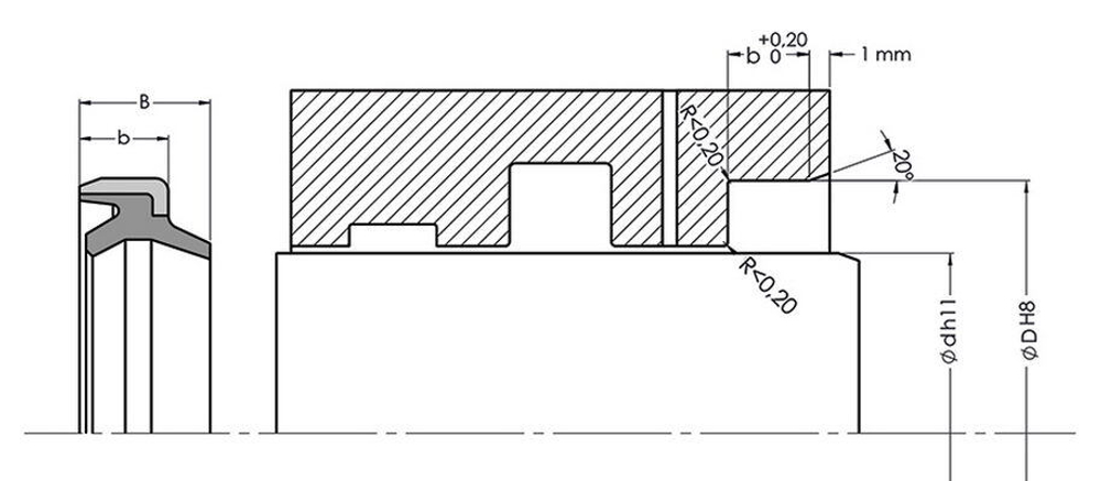 A207-040 PU Грязесъёмник штока армированный 40-52-7/10