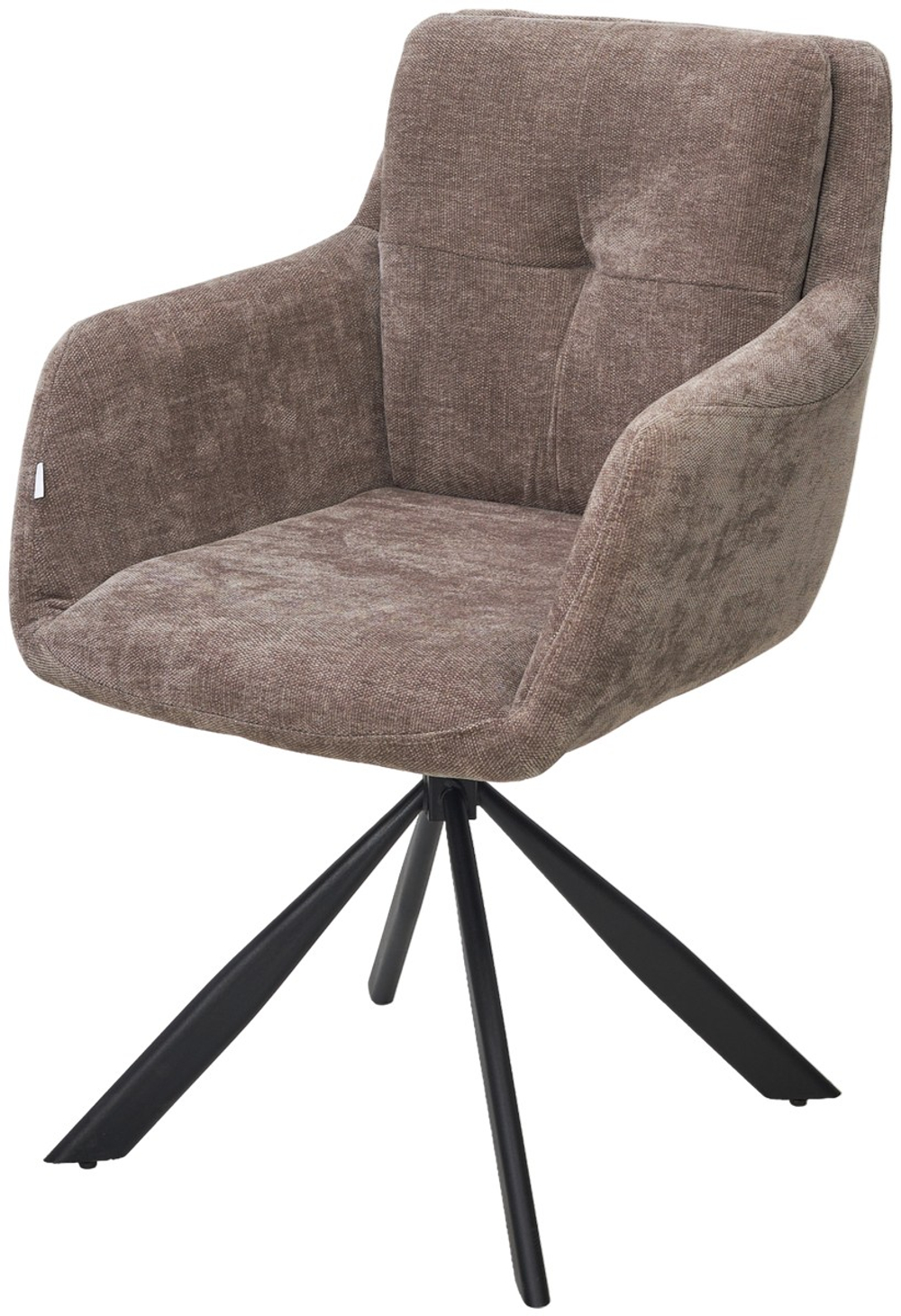 Стул М-City DISAUR Федерико Данс 180 Град. Поворотный, Nordic 35 Серо-Коричневый, Черный каркас