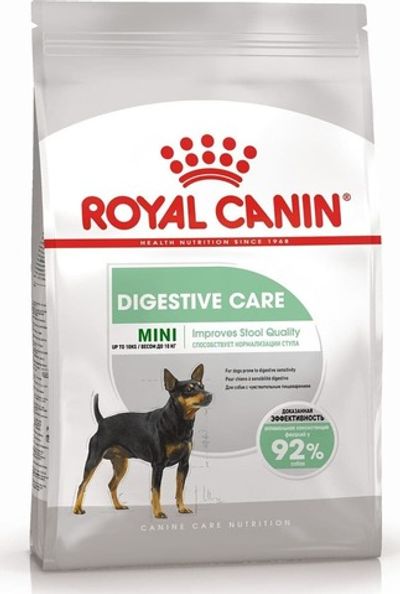 Сухой корм Royal Canin Mini Digestive Care для собак мелких пород с чувствительным пищеварением, пакет 1кг