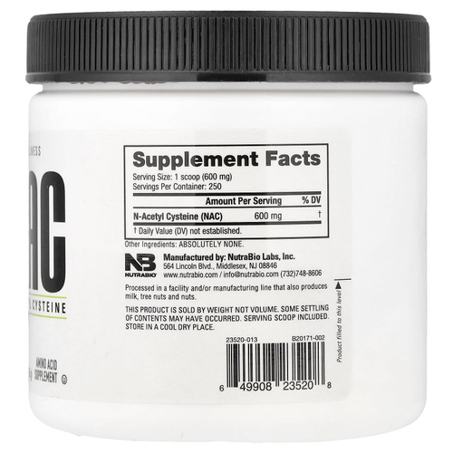 NutraBio, NAC, 150 г (5,3 унции)