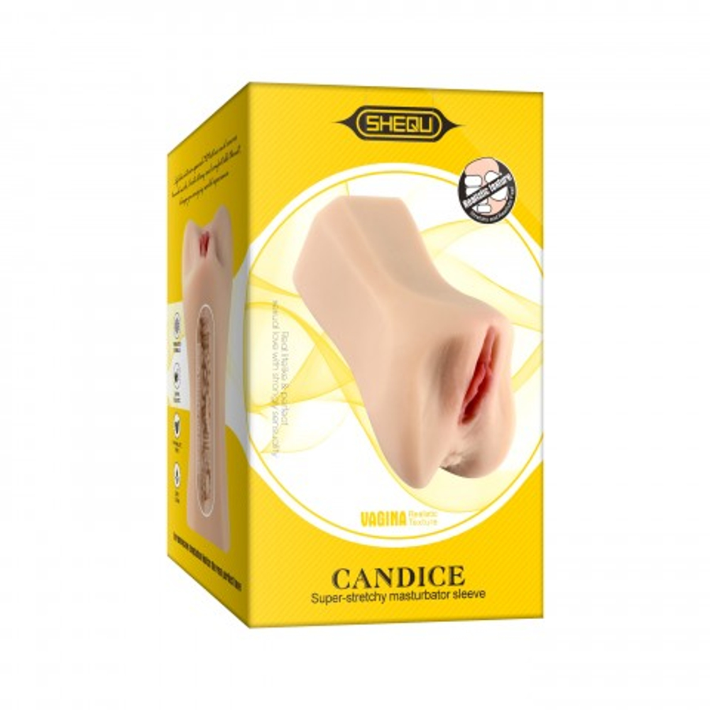 Реалистичный мастурбатор в виде вагины и половых губ Candice