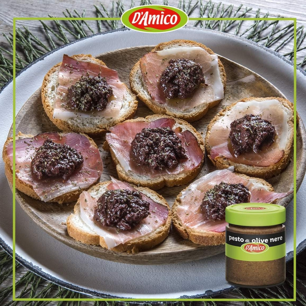 Соус Песто из черных оливок по-тоскански 180 гр Италия