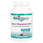 Nutricology, цитрат кальция и магния, 100 вегетарианских капсул