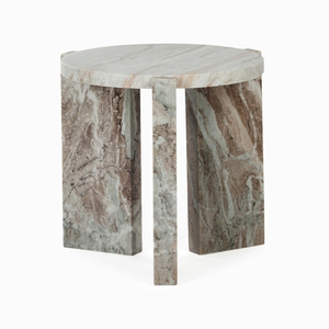 Кофейный столик Yvonne 45х45 мрамор. серо-коричневый