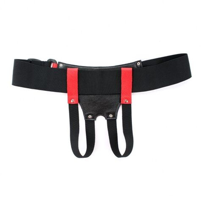 Красно-черные трусики-джоки для маленьких насадок (Размер: S-M) (Цвет: красный с черным)