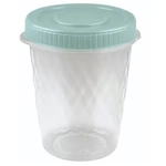 Банка с завинчивающейся крышкой Кристалл 1,1 л бежевый/зеленый (микс 2)