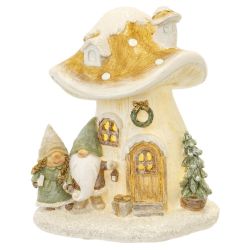 GAEM Фигурка декоративная с подсветкой "Домик и гномы", L13 W10 H15 см