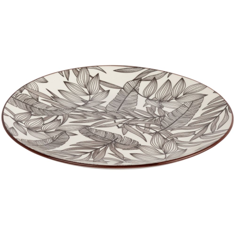 Тарелка White Fox WF-TRD23 обеденная фарфор Тропики D 23 см | White Fox