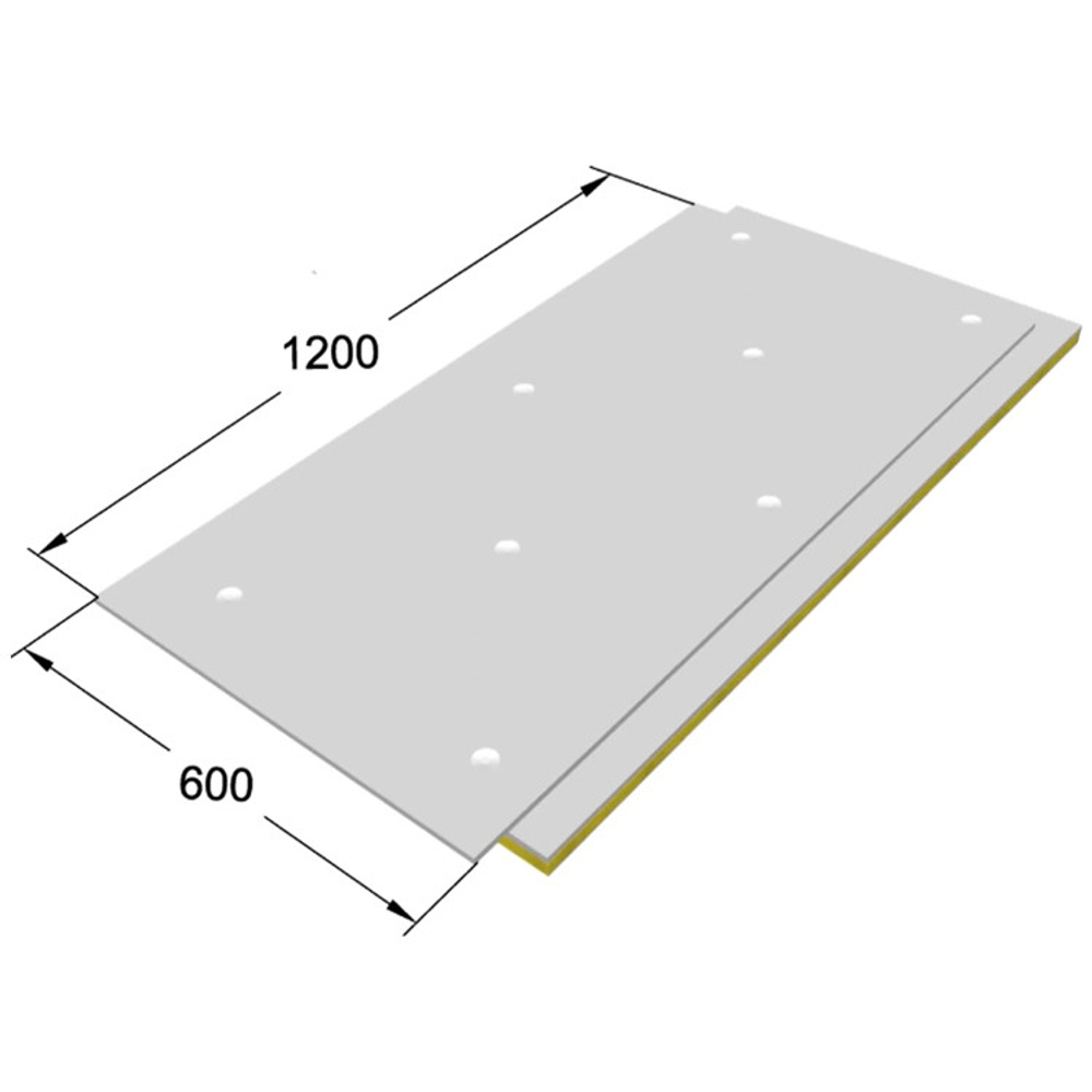 Сэндвич-панель звукоизоляционная ЗИПС-Модуль 1200х600х70 мм с комплектом крепежа