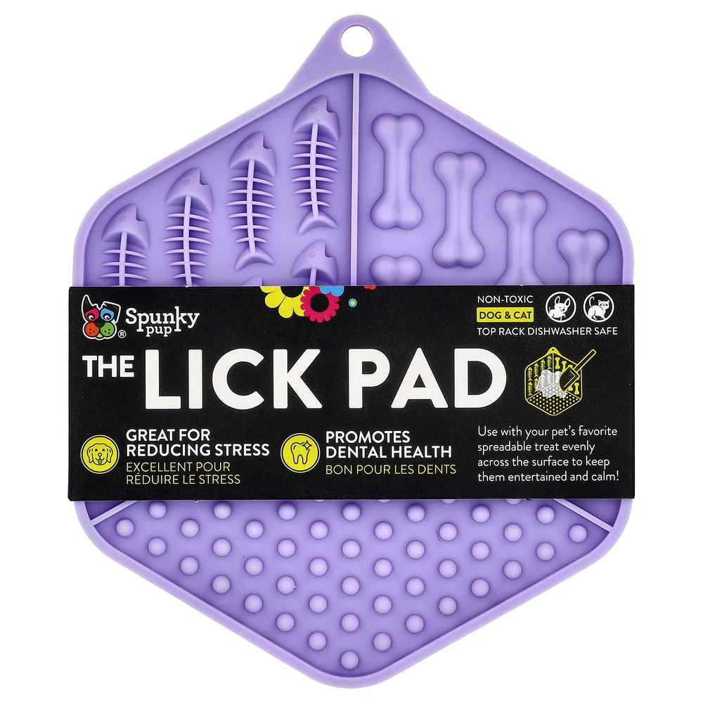 Spunky Pup, The Lick Pad, для собак и кошек, шестиугольный, 1 шт.
