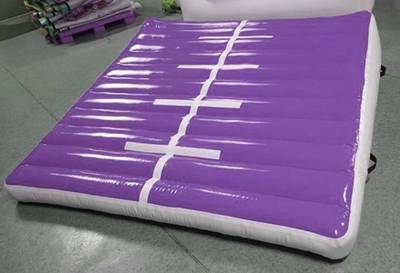 Надувной гимнастический мат-коврик «Старт» для занятий 2×2×0,4 м, фиолетовый