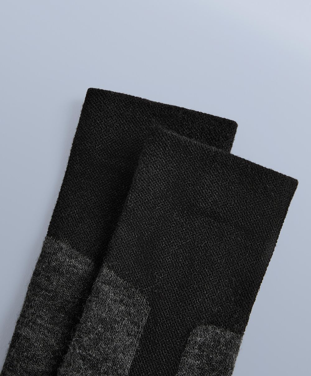 Oysho Длинные лыжные носки из смеси шерсти WOOLMARK®, черный