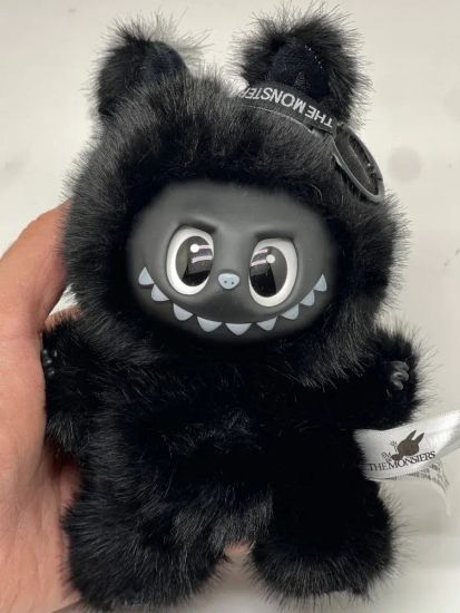 Мягкая игрушка чёрный "Лабубу" , 16 см