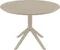 Стол пластиковый Sky Table Ø105, бежевый