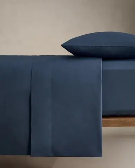ZARA HOME (200 НИТЕЙ) ПОДОДЕЯЛЬНИК ИЗ ХЛОПКА ПЕРКАЛЬ, ТЕМНО-СИНИЙ