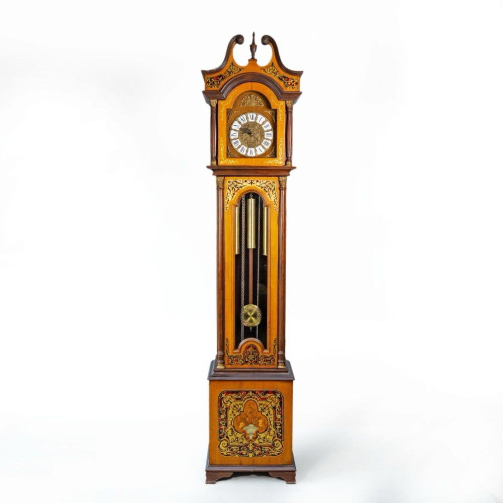 Винтаж: Напольные часы в стиле Буль (BOULLE) с четверным боем