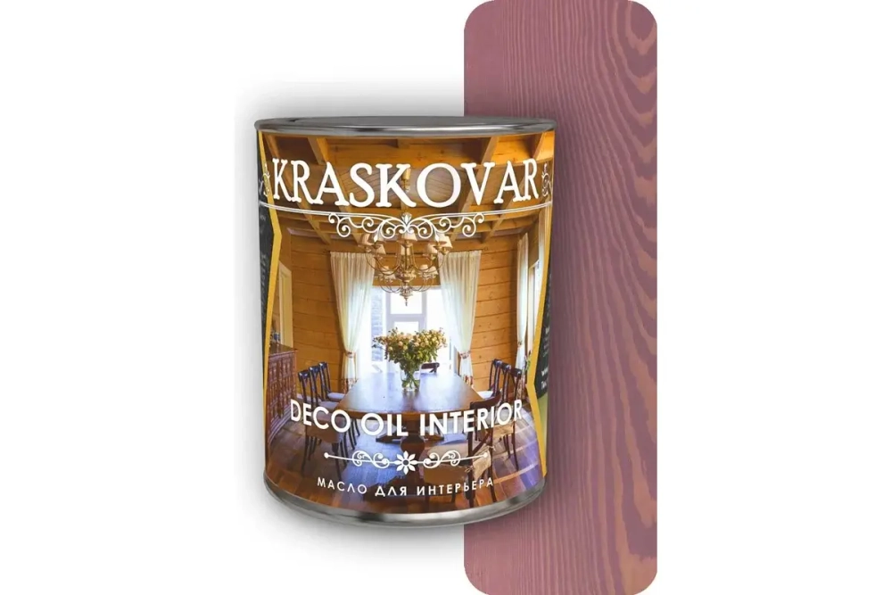 Масло для интерьера Kraskovar Deco Oil Interior бургундия