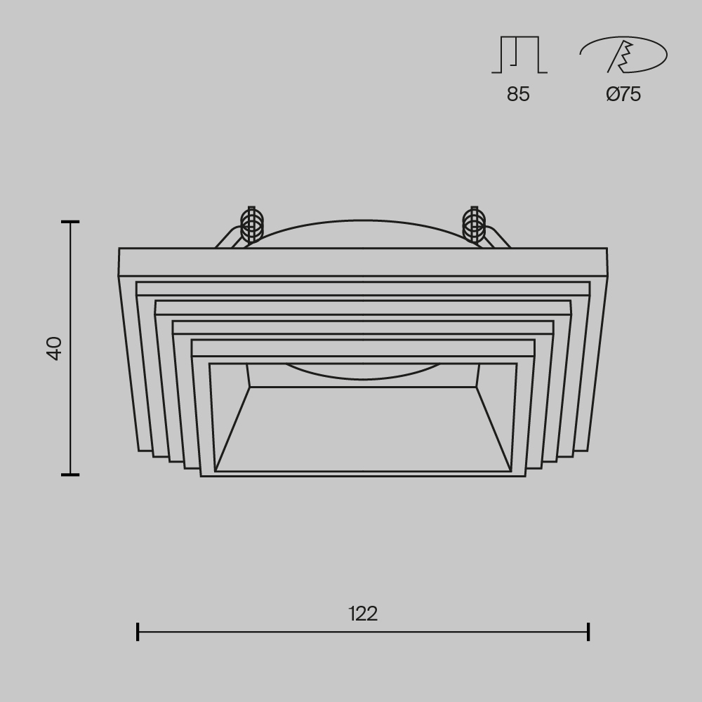 Встраиваемый светильник Technical DL005-1-01-W