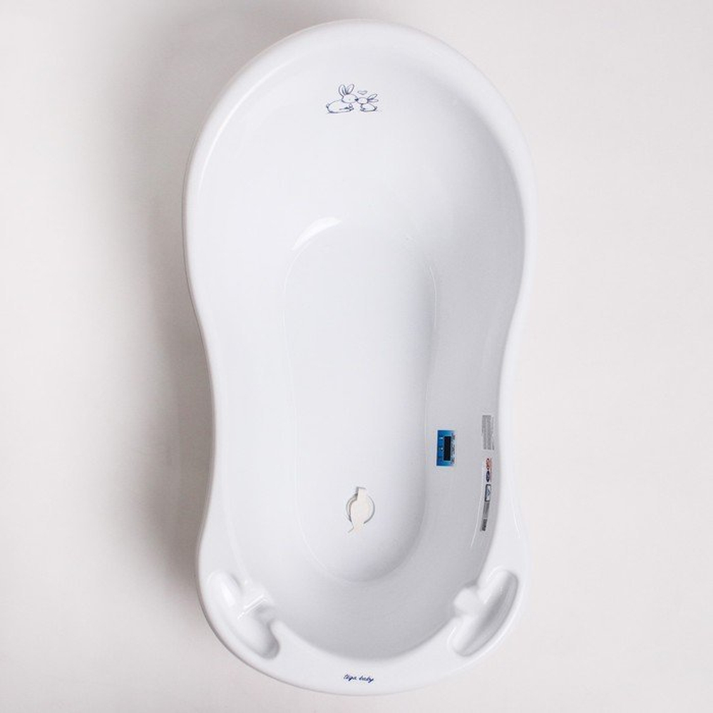 Ванна детская "Кролики" со сливом 102см (white-белый)