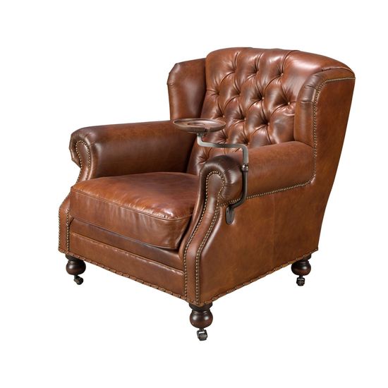 Кресло Chester 5156 из коньячно-коричневой кожи