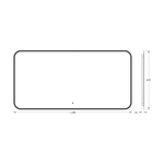 Зеркало Defesto LED 34W нейтральный свет AURA 120Х60 см