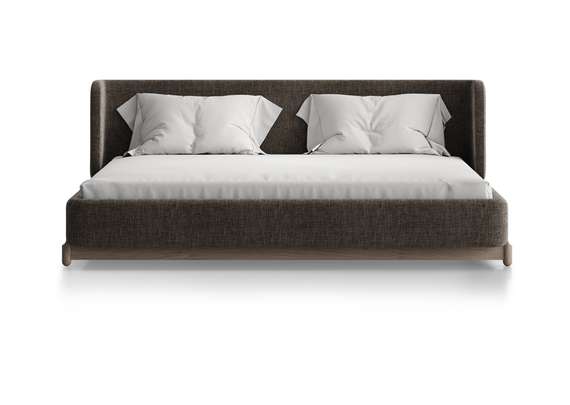 Кровать Basic спальное место 180*200 см (коричневый, рогожка)