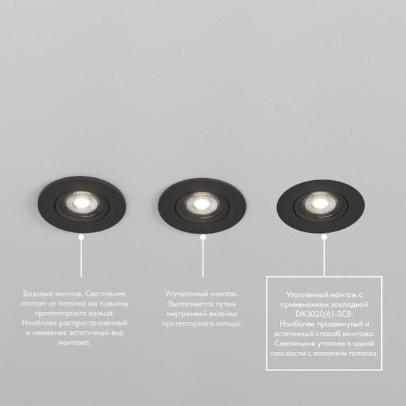 Встраиваемый светильник Denkirs Billum DK3020-BK